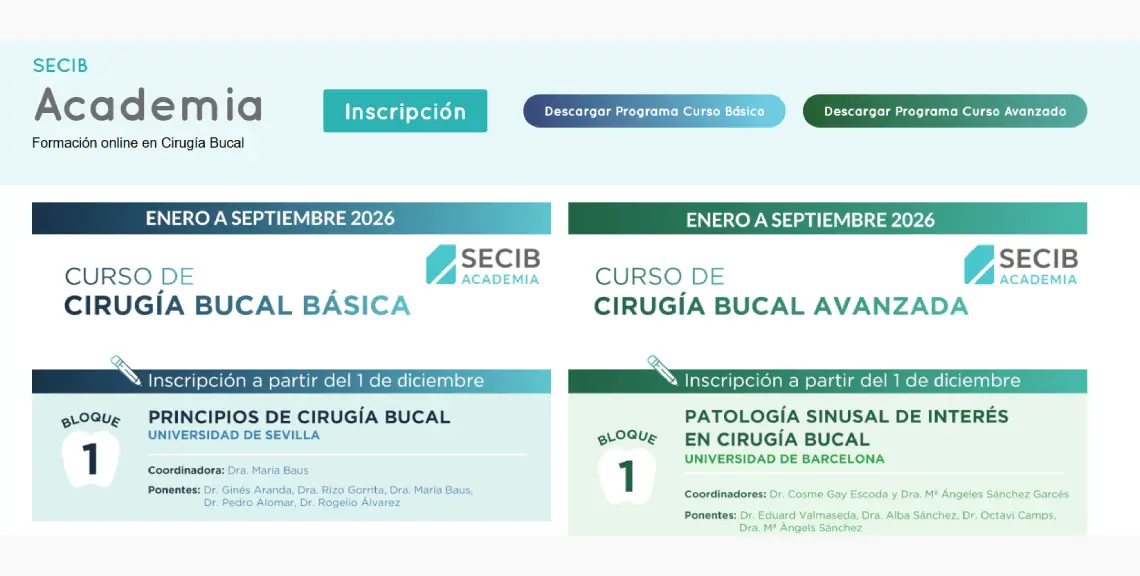 Cursos cirugía bucal SECIB