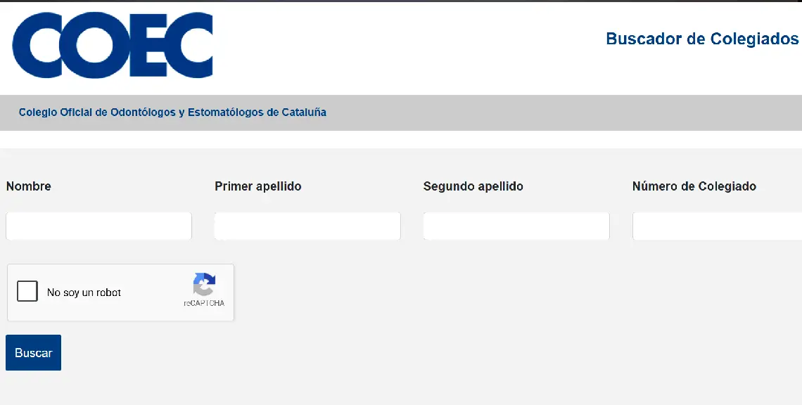 buscador colegiados del COEC