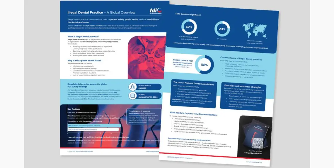 documento FDI prácticas ilegales en odontología